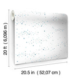 Wallpaper Starlight, Star Bright Peel & Stick Wallpaper // Blue & Grey 