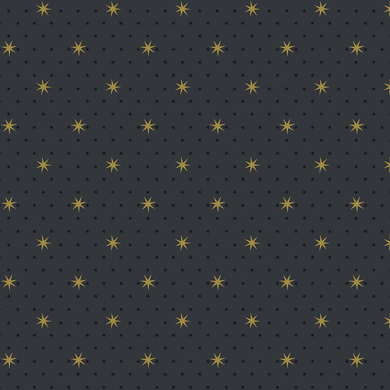 Wallpaper Stella Star Wallpaper Sample // Black Metallic 8 x 10 