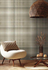 Wallpaper Sterling Plaid Wallpaper // Beige 