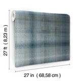 Wallpaper Sterling Plaid Wallpaper // Blue 