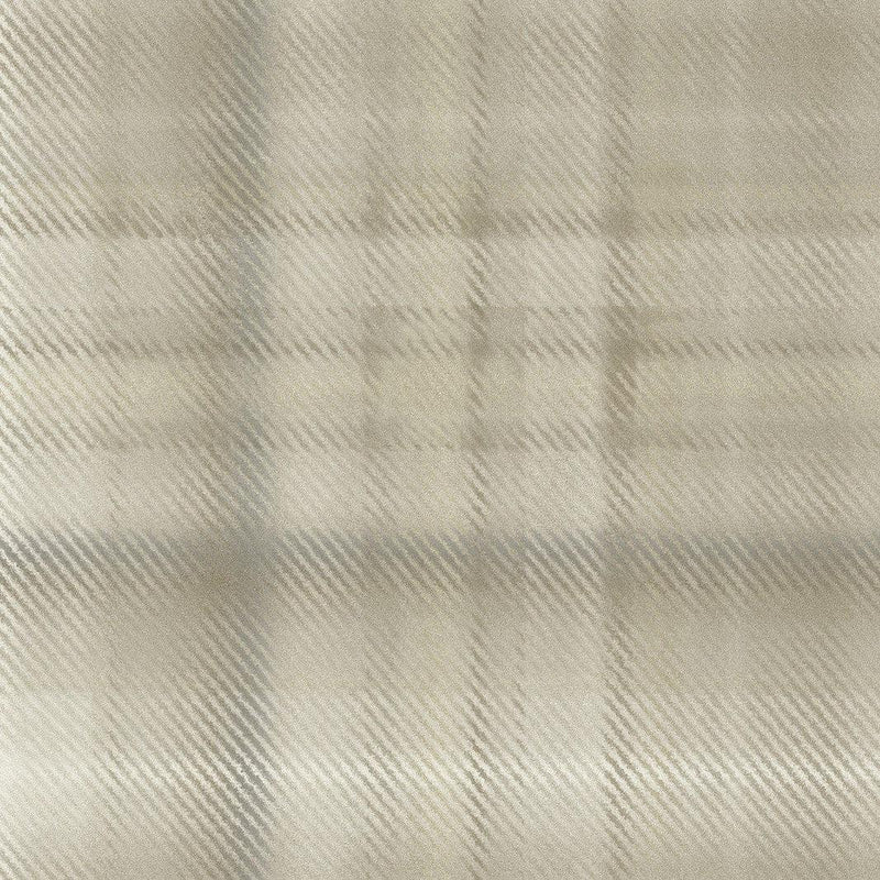 Wallpaper Sterling Plaid Wallpaper Sample // Beige 8 x 10 