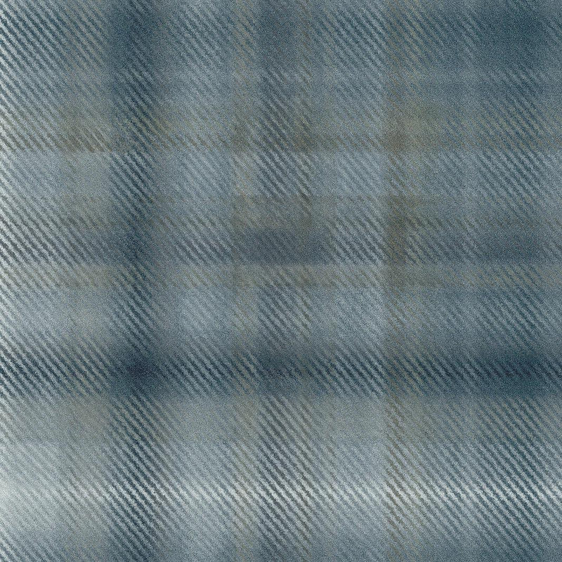 Wallpaper Sterling Plaid Wallpaper Sample // Blue 8 x 10 