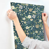 Wallpaper Strawberry Fields Wallpaper // Blue & Green 