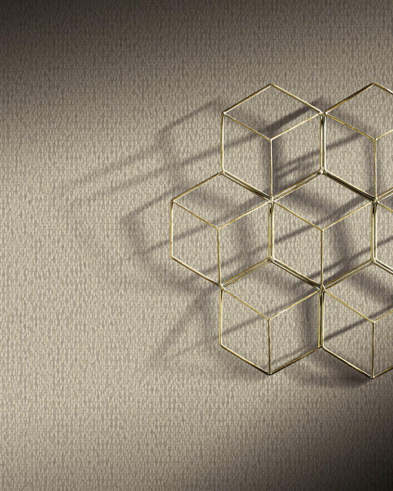 Wallpaper Stretched Hexagons Wallpaper // Cream 