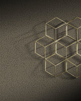 Wallpaper Stretched Hexagons Wallpaper // Dark Silver 