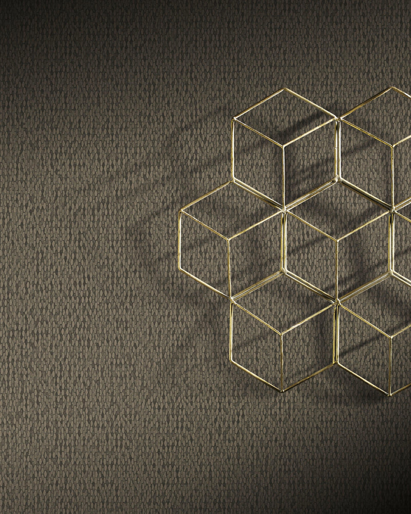 Wallpaper Stretched Hexagons Wallpaper // Dark Silver 