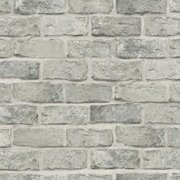 Wallpaper Stretcher Brick Peel & Stick Wallpaper // Grey 