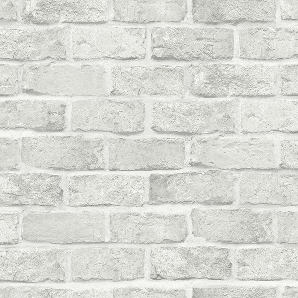 Wallpaper Stretcher Brick Peel & Stick Wallpaper // Light Grey 
