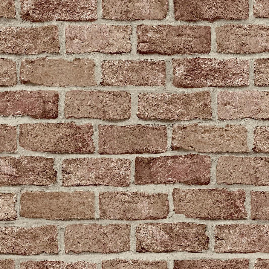 Peel and Stick Wallpaper | Red Brick Design | Removable Wallpaper