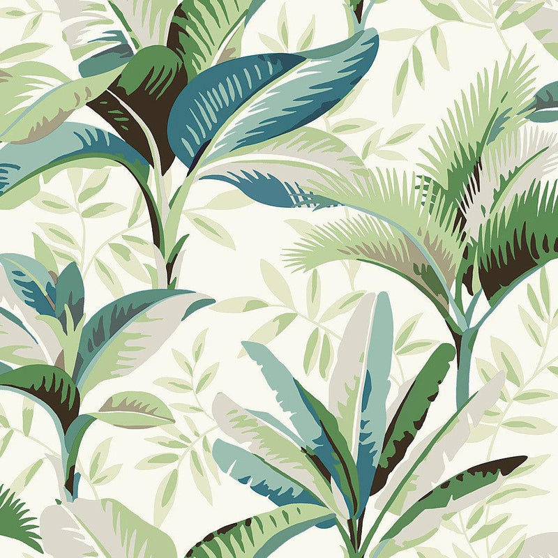 Wallpaper Summerhouse Wallpaper Sample // Peacock 8 x 10 