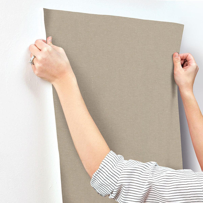Wallpaper Tan Paperweave Wallpaper // Tan Metallic 