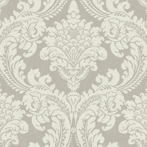 Wallpaper Tapestry Damask Wallpaper // Grey 