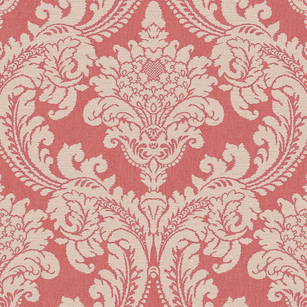 Wallpaper Tapestry Damask Wallpaper // Red 