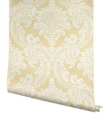 Wallpaper Tapestry Damask Wallpaper // Yellow 