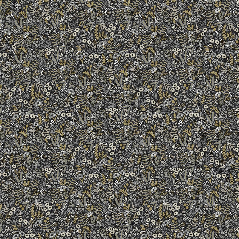Wallpaper Tapestry Wallpaper Sample // Black & Beige 8 x 10 