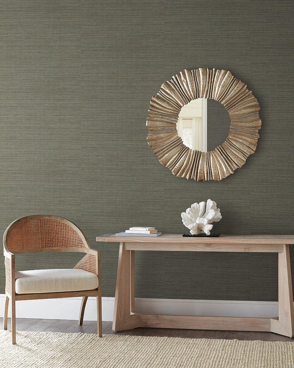 Wallpaper Tasar Silk Wallpaper // Green 