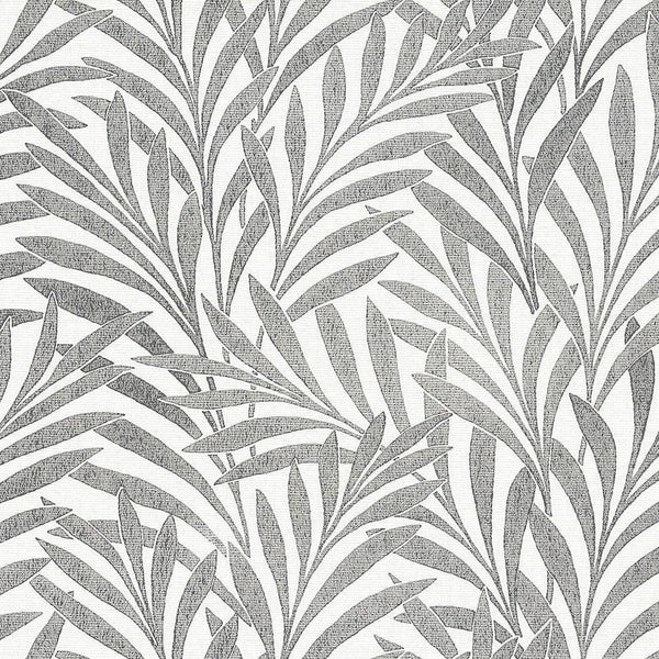 Wallpaper Tea Leaves Stripe Wallpaper // Cream & Black 