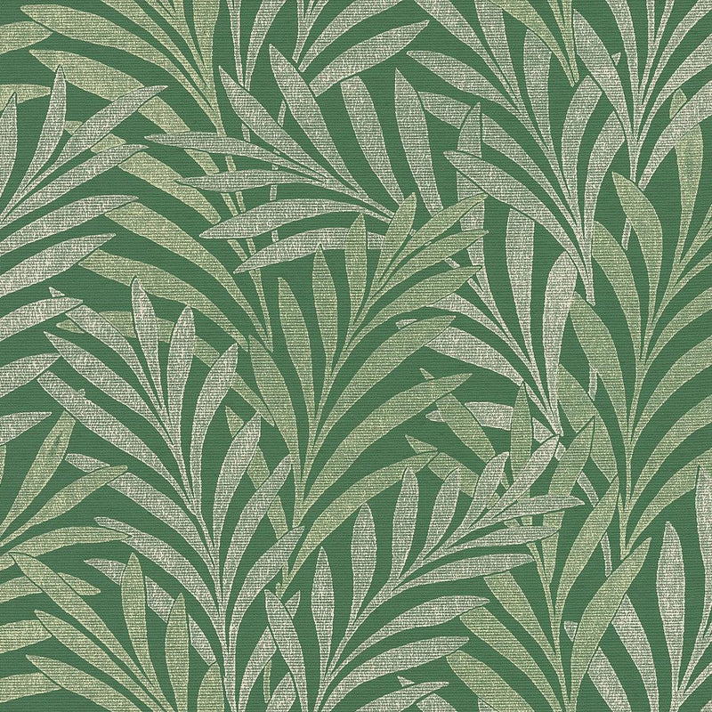 Wallpaper Tea Leaves Stripe Wallpaper // Green 