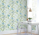 Wallpaper Teahouse Floral Wallpaper // Light Blue 