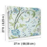 Wallpaper Teahouse Floral Wallpaper // Light Blue 