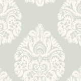 Wallpaper Teardrop Damask Wallpaper // Light Grey 