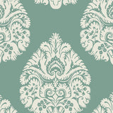 Wallpaper Teardrop Damask Wallpaper // Teal 