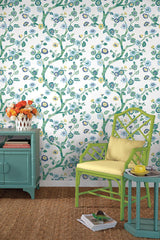 Wallpaper Temple Garden Peel & Stick Wallpaper // Bardados Green 