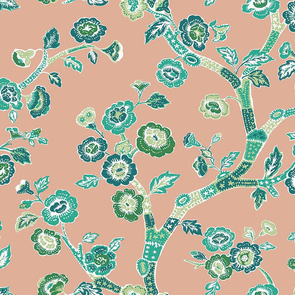 Wallpaper Temple Garden Peel & Stick Wallpaper // Coral 