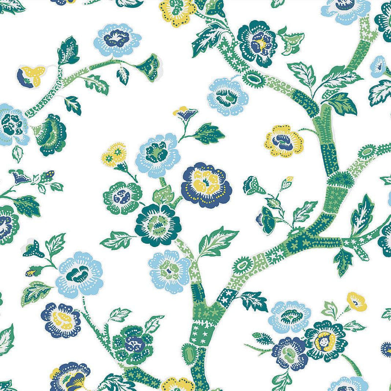 Wallpaper Temple Garden Peel & Stick Wallpaper Sample // Bardados Green 8 x 10 