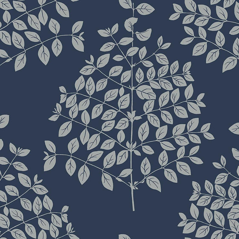 Wallpaper Tender Wallpaper Sample // Navy & Silver 8 x 10 