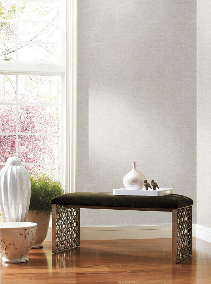 Wallpaper Textile Sisal Grasscloth Wallpaper // Light Grey 