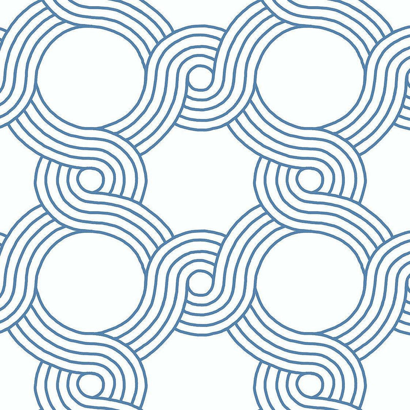 Wallpaper The Twist Wallpaper Sample // Blue 8 x 10 