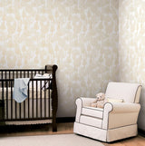 Wallpaper Treetops Peel & Stick Wallpaper // Gold Metallic 