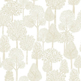 Wallpaper Treetops Peel & Stick Wallpaper // Gold Metallic 