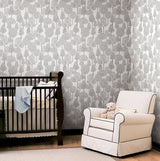 Wallpaper Treetops Peel & Stick Wallpaper // Grey 