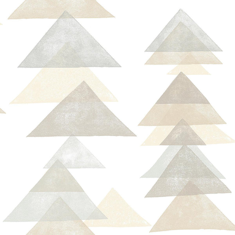 Wallpaper Triangles Peel & Stick Wallpaper Sample // Neutral 8 x 10 