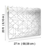 Wallpaper Triangulation Peel & Stick Wallpaper // Black & White 
