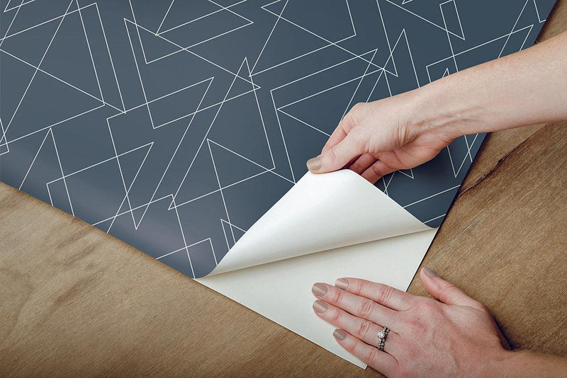 Wallpaper Triangulation Peel & Stick Wallpaper // Navy 