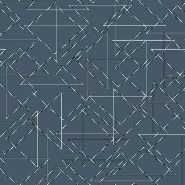 Wallpaper Triangulation Peel & Stick Wallpaper // Navy 