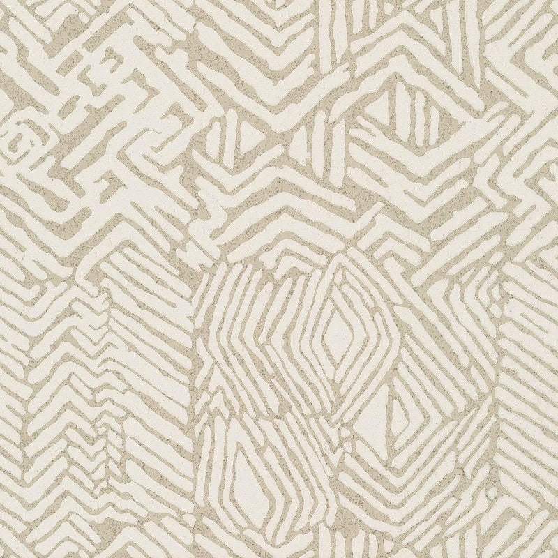 Wallpaper Tribal Print Wallpaper Sample // Tan 8 x 10 