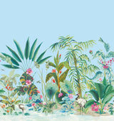 Wallpaper Tropical Panoramic Wall Mural // Blue 