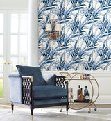 Wallpaper Tropical Paradise Wallpaper // Blue & White 