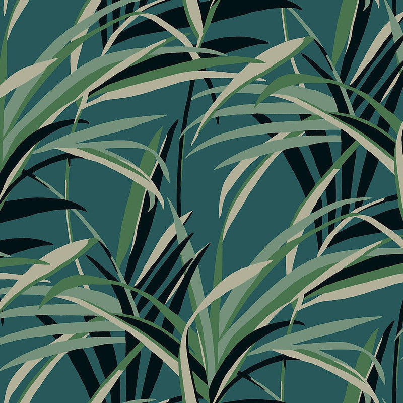 Wallpaper Tropical Paradise Wallpaper // Green & Teal 
