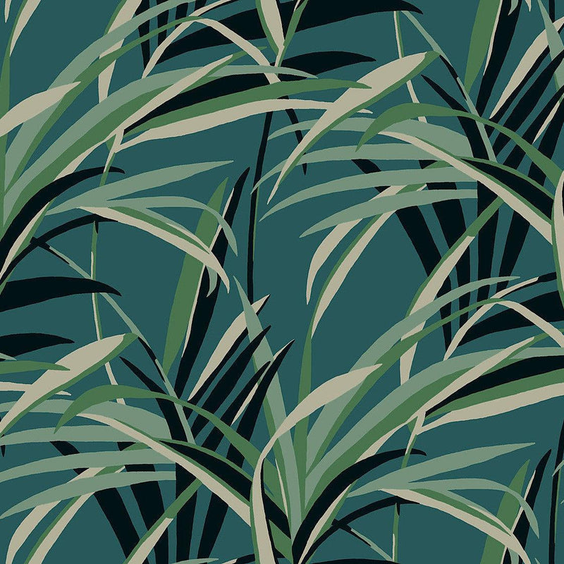 Wallpaper Tropical Paradise Wallpaper Sample // Green & Teal 8 x 10 