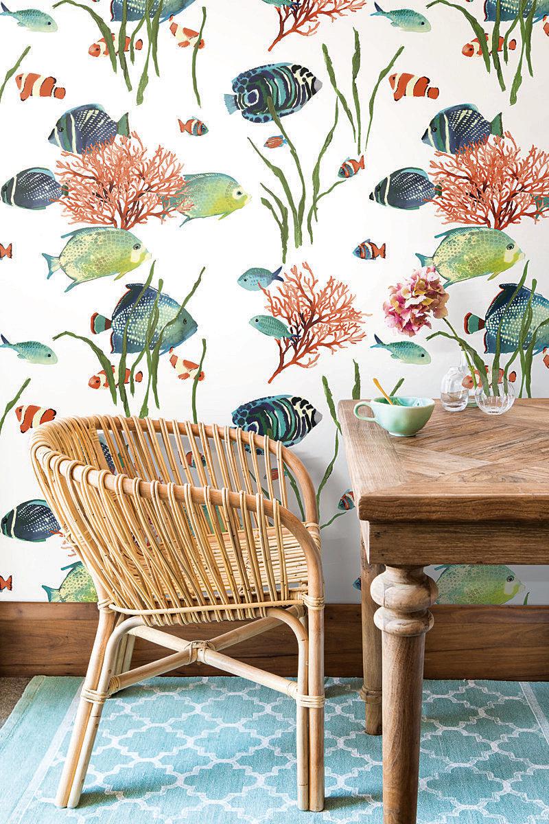 Wallpaper Tropical Reef Peel & Stick Wallpaper // Multicolor 