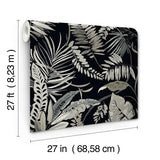 Wallpaper Tropical Toss Wallpaper // Black 