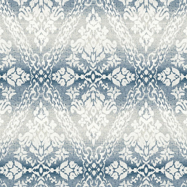 Wallpaper Tudor Diamond Damask Wallpaper // Navy 