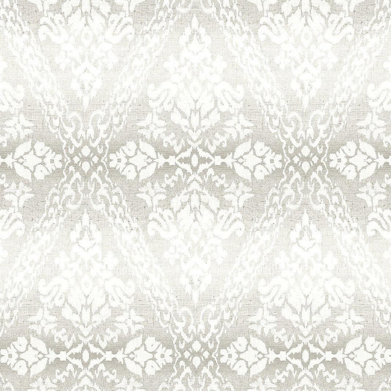 Wallpaper Tudor Diamond Damask Wallpaper Sample // Grey 8 x 10 