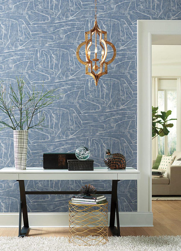 Wallpaper Urban Chalk Peel & Stick Wallpaper // Blue 