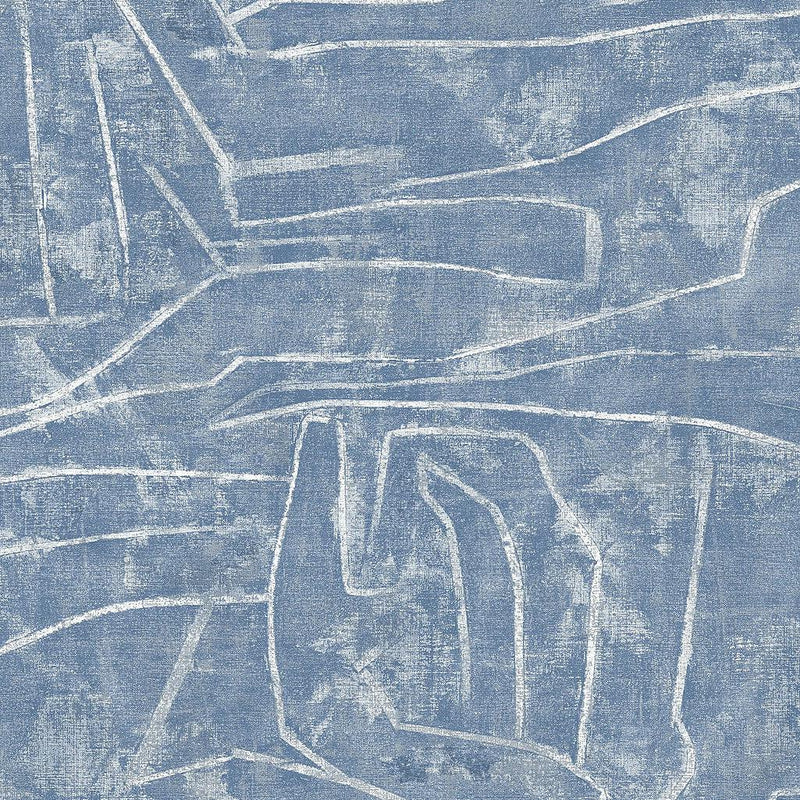 Wallpaper Urban Chalk Peel & Stick Wallpaper Sample // Blue 8 x 10 